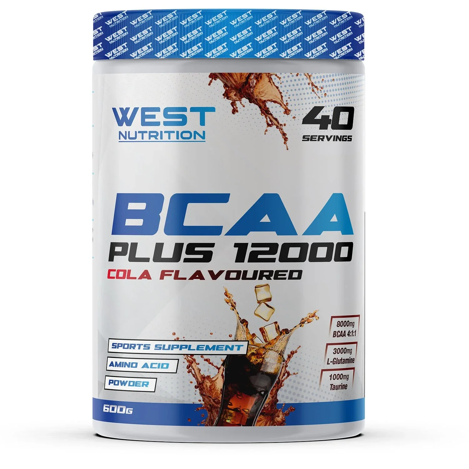 WEST NUTRITION BCAA PLUS 12000 GLUTAMIN TAURIN 600 GR KOLA AROMALI (40 SERVIS)