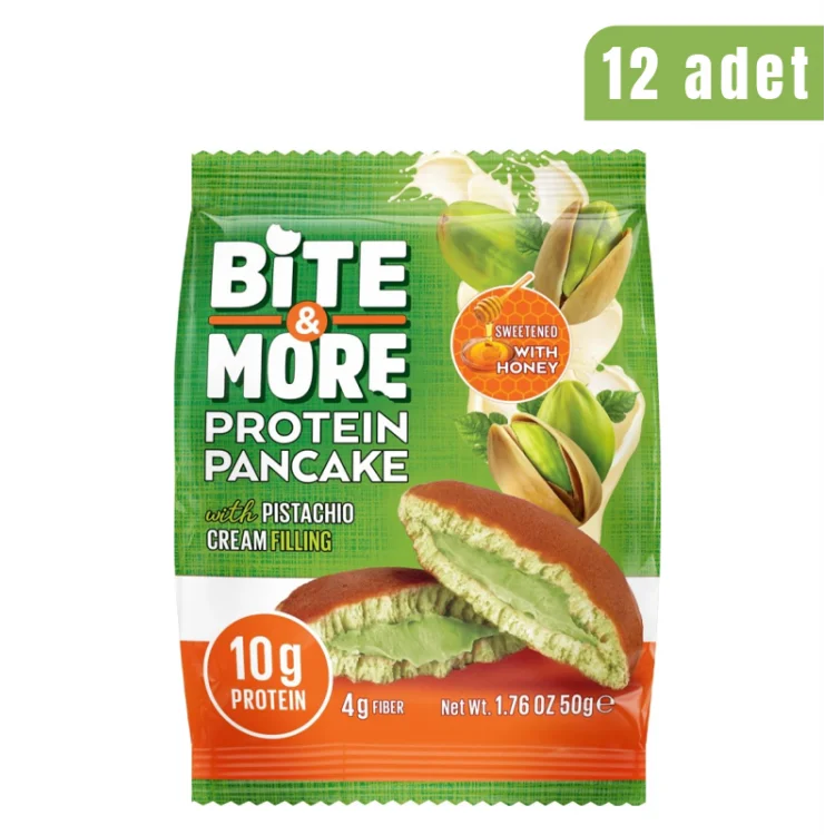 BİTE MORE PROTEİN PANCAKE ANTEP FISTIKLI (50 GR) - 12 ADET