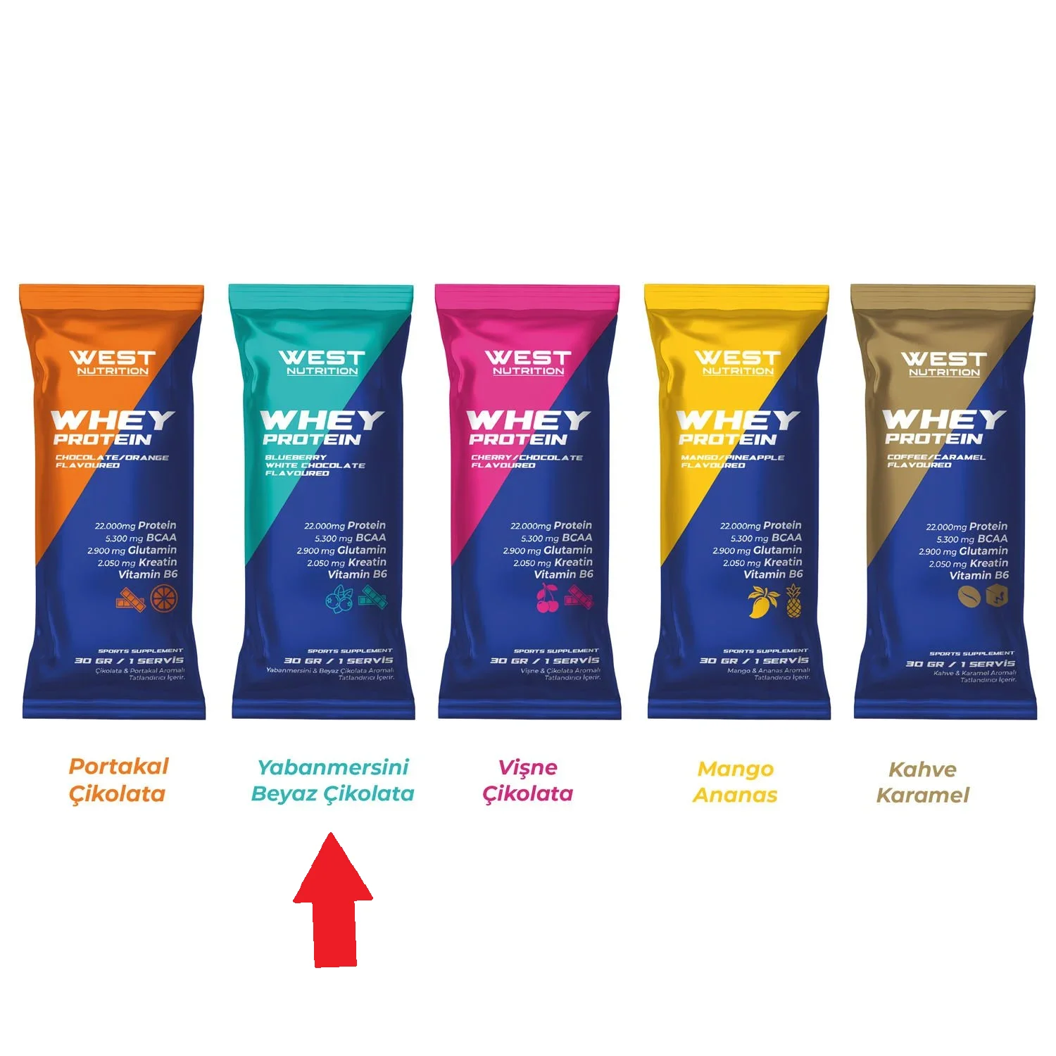 WHEY PROTEIN TOZU YABAN MERSİNİ AROMALI 30 GR