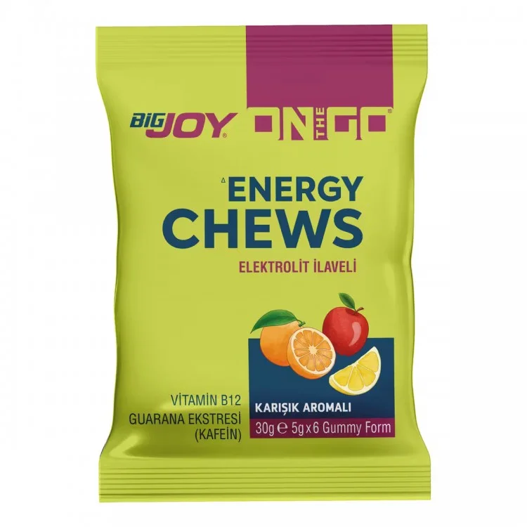 ON THE GO ENERGY CHEWS KARIŞIK AROMALI 30 GR GUMMY TEKLİ