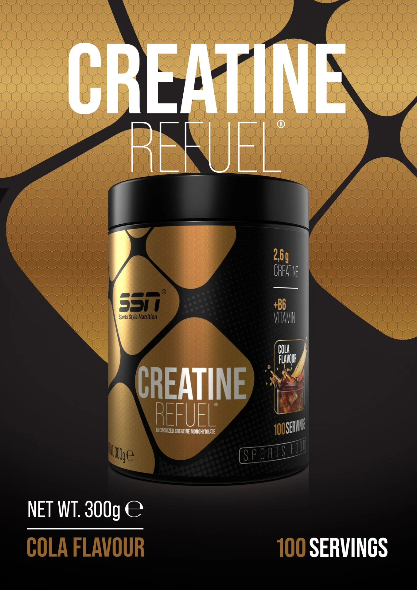 SSN SPORTS STYLE NUTRITION CREATINE REFUEL 300 GR KOLA AROMALI