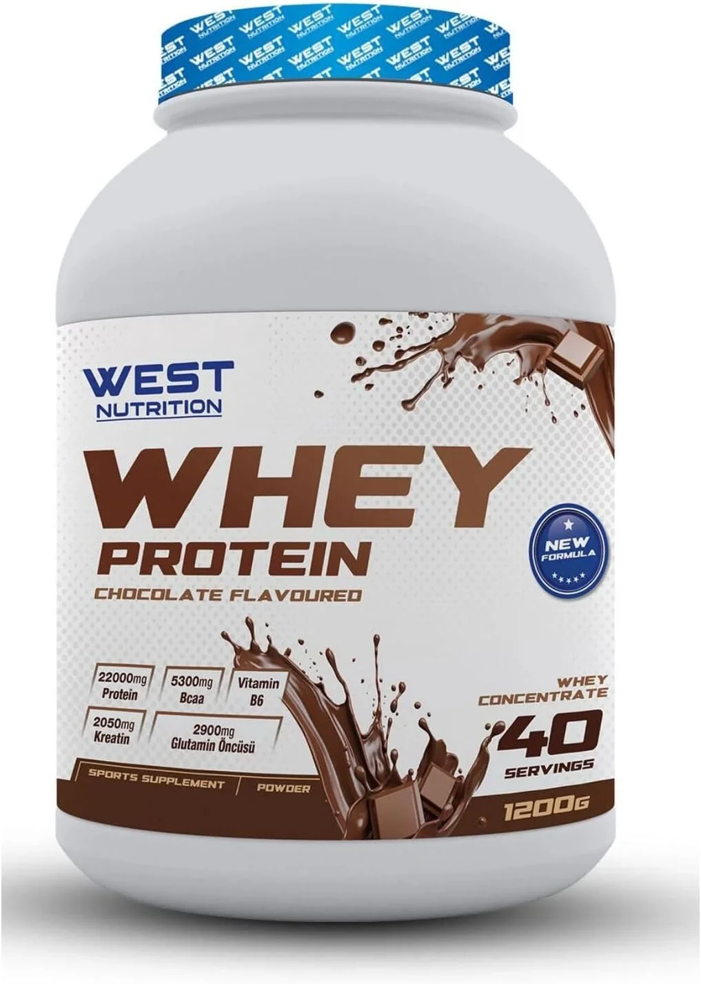 WEST NUTRITION WHEY PROTEIN TOZU 1200 GR 40 SERVIS ÇIKOLATA AROMALI