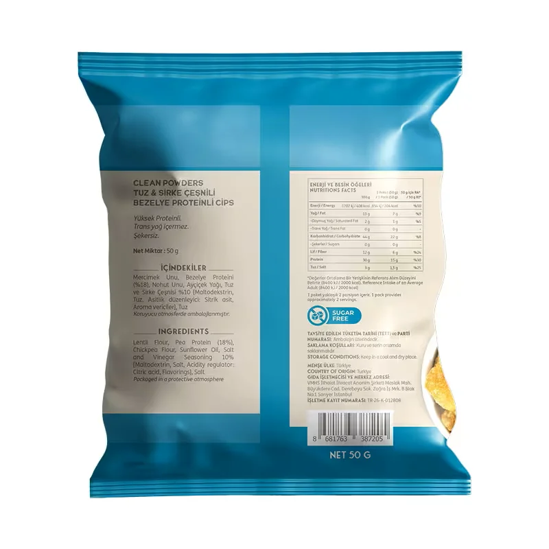 CLEAN POWDERS PROTEİN TUZ VE SİRKE AROMALI 1 ADET x 50gr