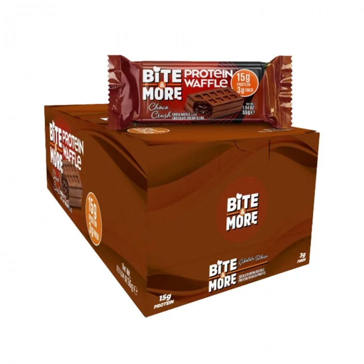 BİTE MORE PROTEİN WAFFLE ÇİKOLATALI 12 ADET X 55 GRAM
