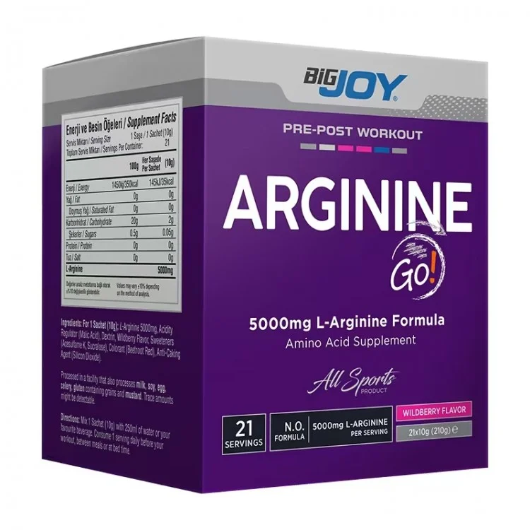 BİG JOY ARGİNİNE GO! 210 GR - 21 PAKET ORMAN MEYVE AROMALI