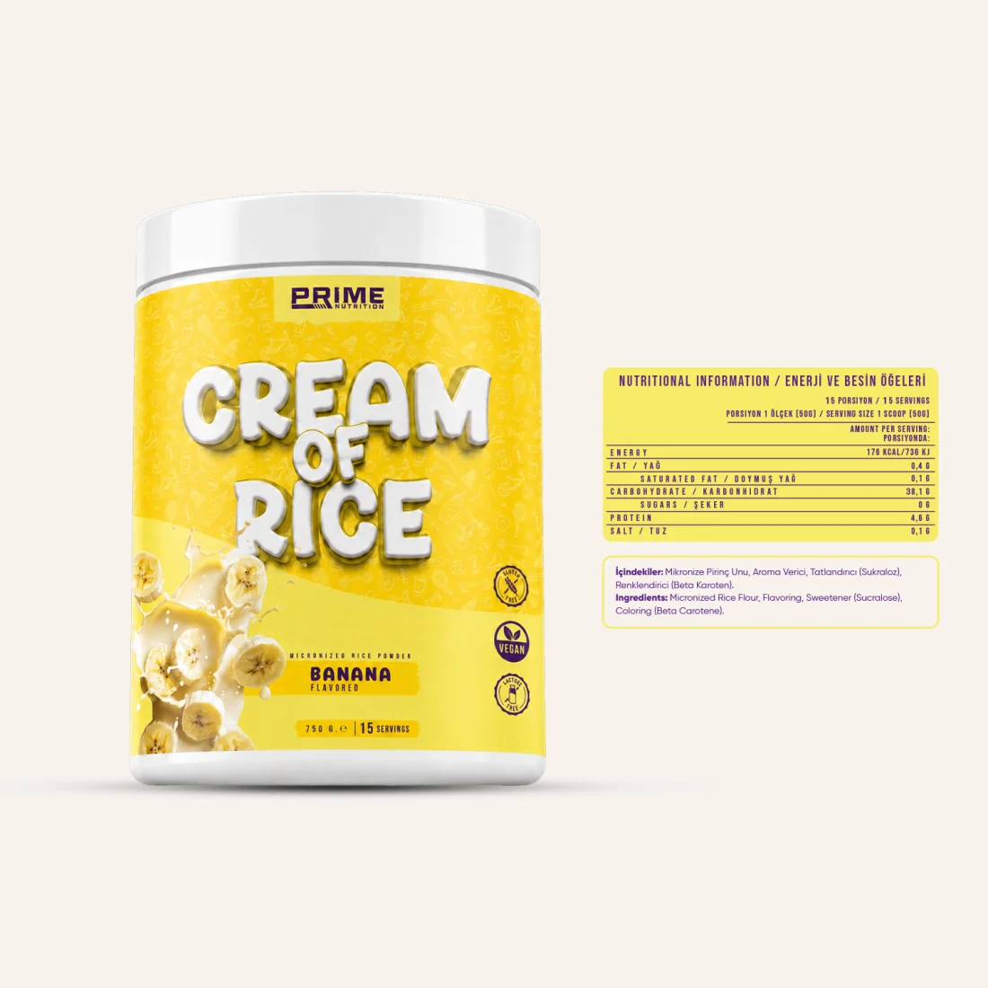 PRIME NUTRITION CREAM OF RICE 750 GRAM MUZ AROMALI