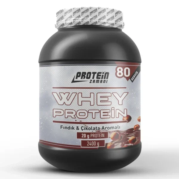 PROTEIN ZAMANI WHEY PROTEIN TOZU 2400 GR 80 SERVIS – FINDIK & ÇIKOLATA