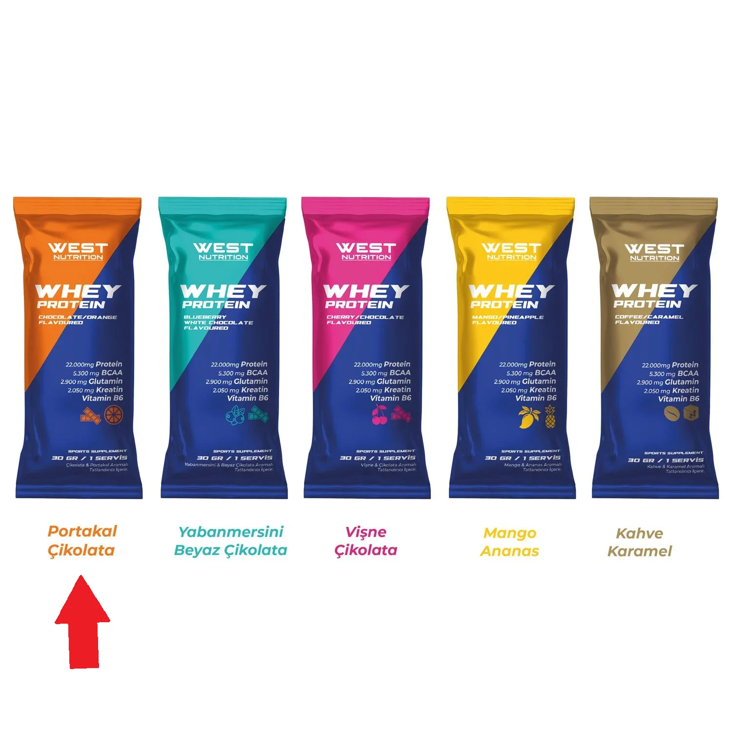 WHEY PROTEIN TOZU ÇIKOLATA PORTAKAL AROMALI 30 GR