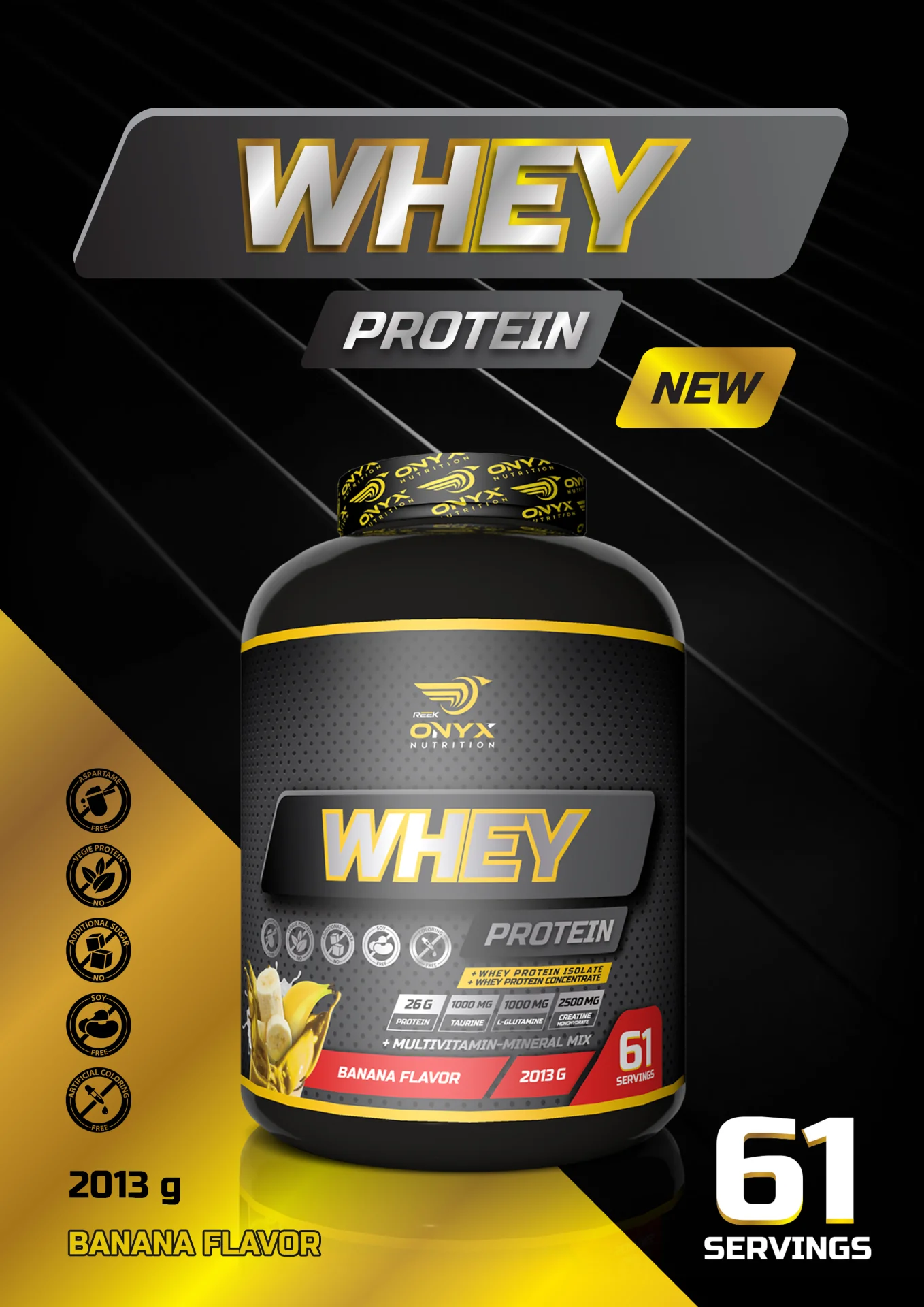 ONYX %100 WHEY PROTEIN TOZU 2013 GR MUZ AROMALI